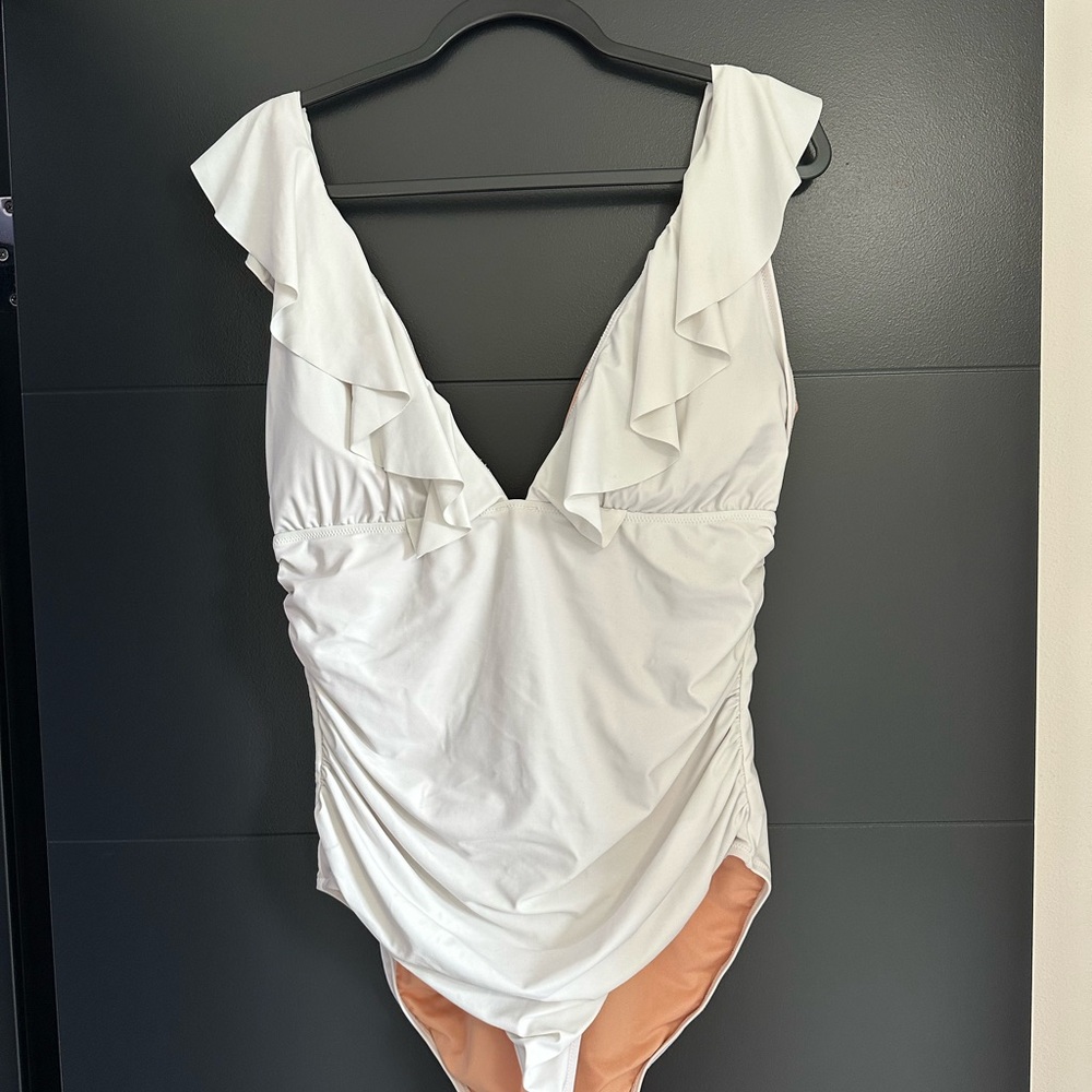 J. Crew White One Piece Swimsuit